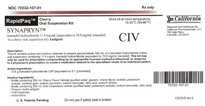 Calif Synapryn 107 (Califpharm Synapryn Label)